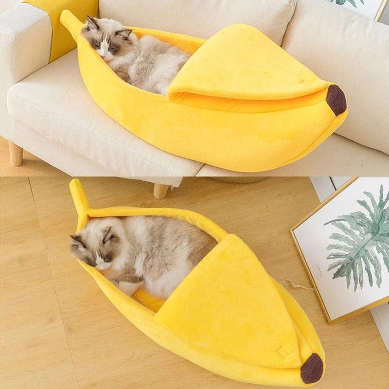 Banana Bed - Cama de Gato e Cachorro Estilo Banana - Digital Hub